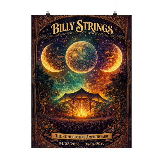 Billy Strings | 4/2/26 - 4/4/26 | St. Augustine, FL | Concert Poster  | V1