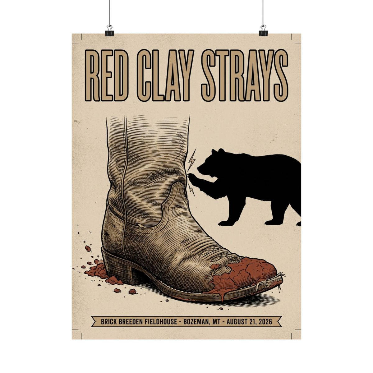 The Red Clay Strays | August 21, 2026 | Bozeman, MT | Concert Poster