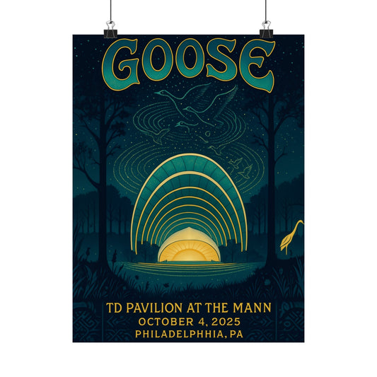 Goose TD Pavilion at The Mann | October 4, 2025 | Philadelphia PA | Concert Poster | Limited Edition | Variant 1