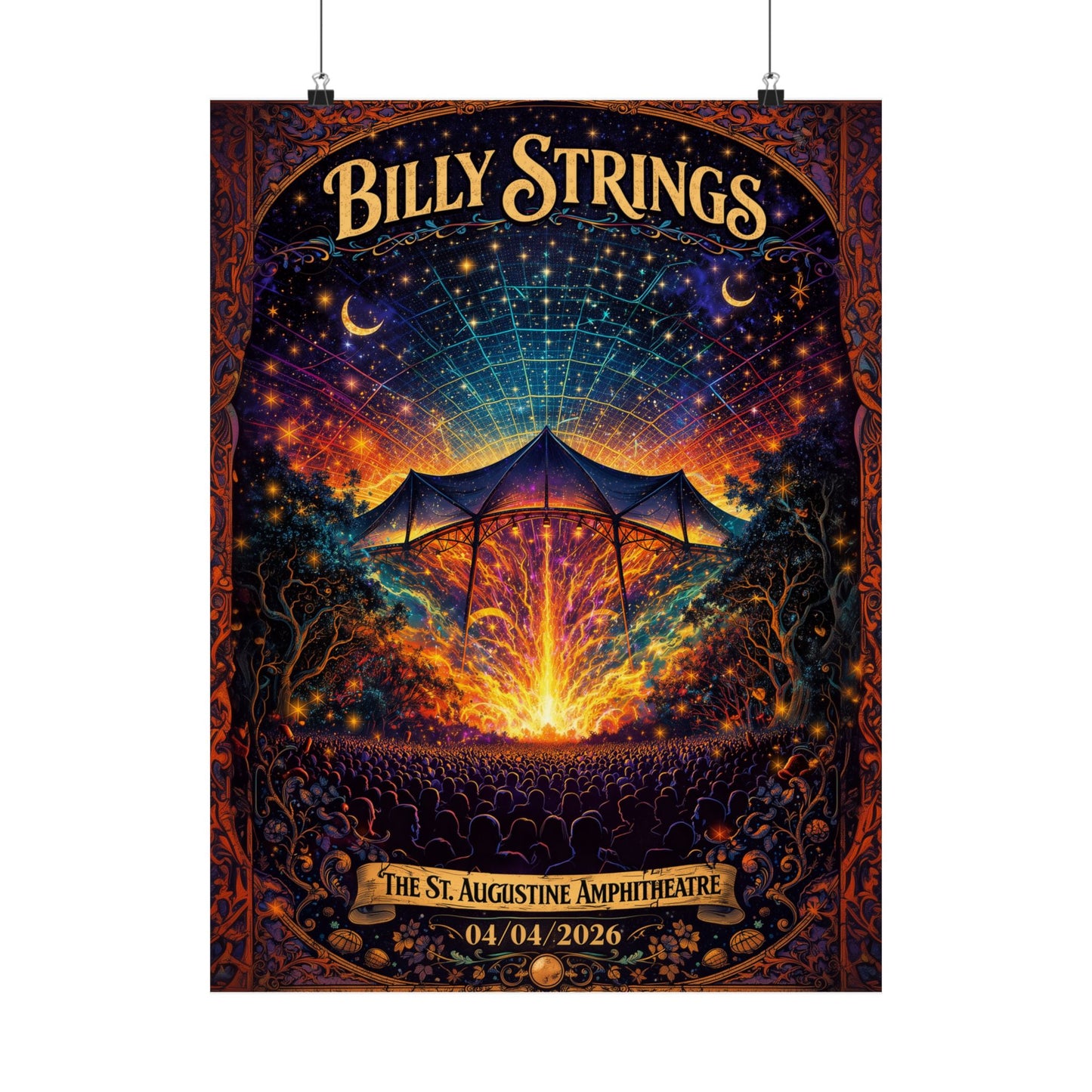 Billy Strings | 04/04/2026 | St. Augustine, FL | Concert Poster  | N3