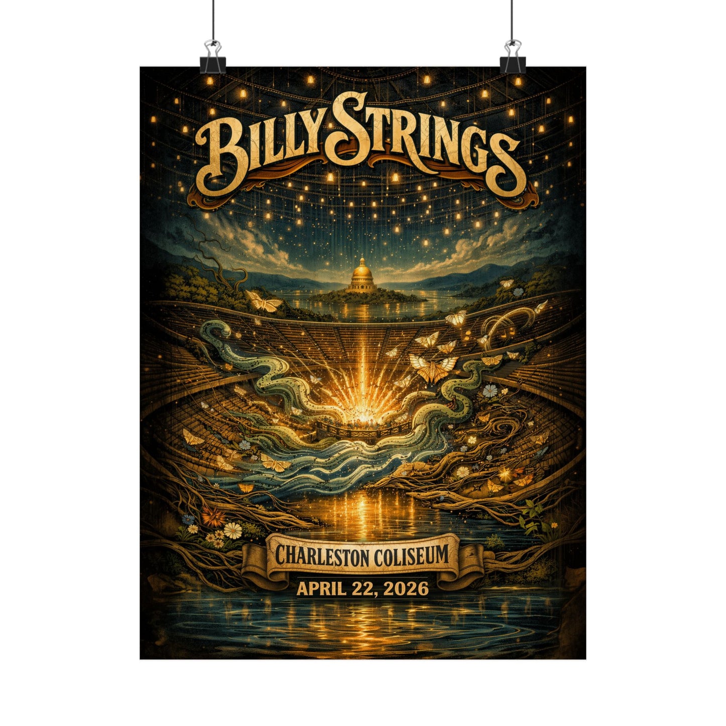 Billy Strings | 04/22/2026 | Charleston, WV | Concert Poster  | V1