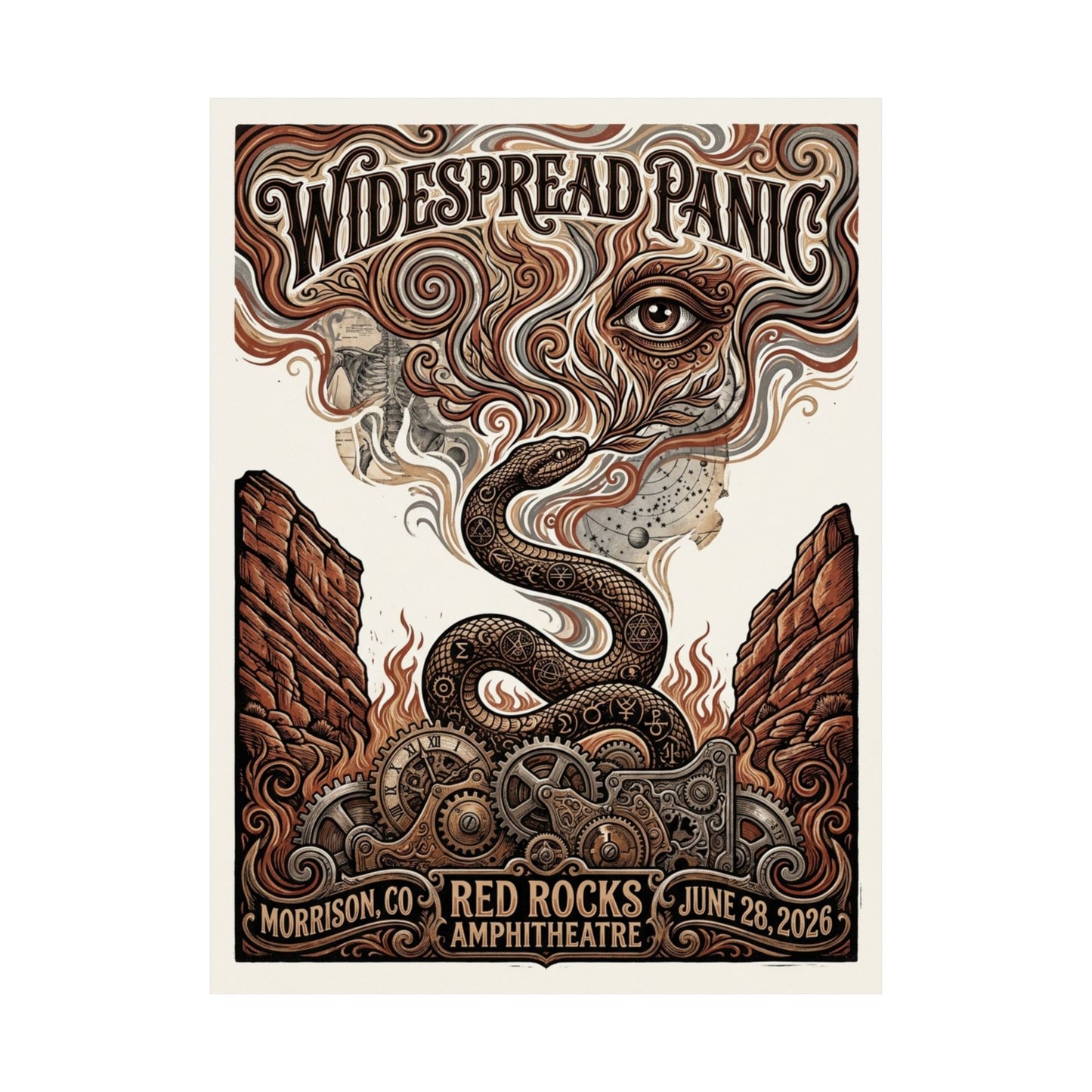 Widespread Panic | 06/28/26 | Morrison, CO | Concert Poster