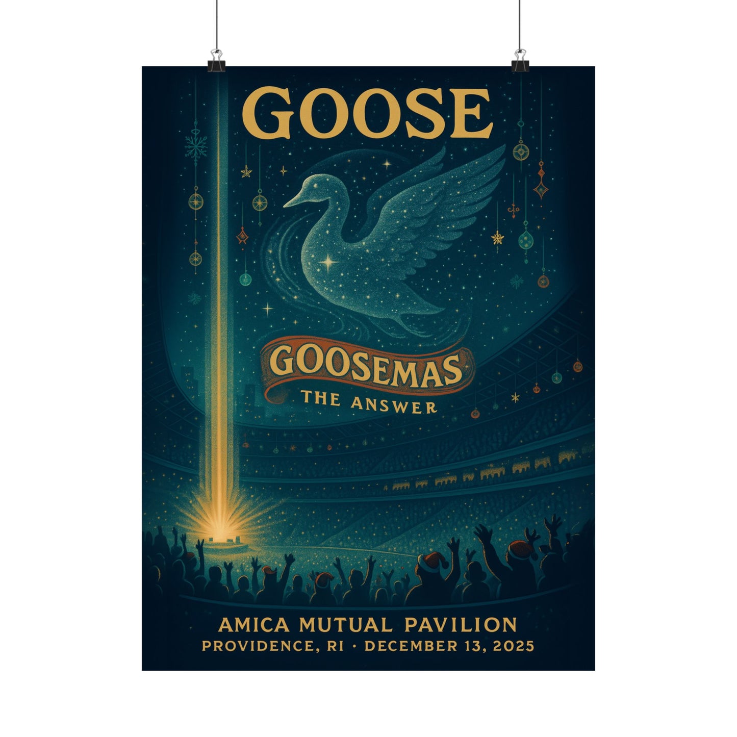 Goose Providence, RI | Amica Mutual Pavilion 12.13.25 | Concert Poster | Goosemas Night 2