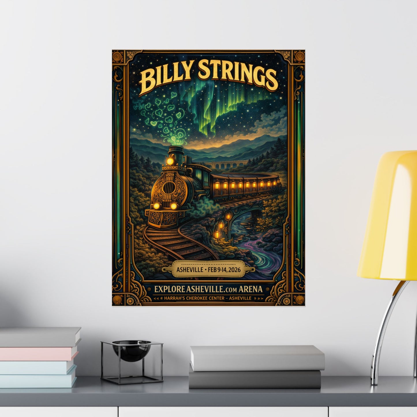 Billy Strings | 2/9/26 - 2/14/26 | Asheville, NC | Concert Poster  | V3