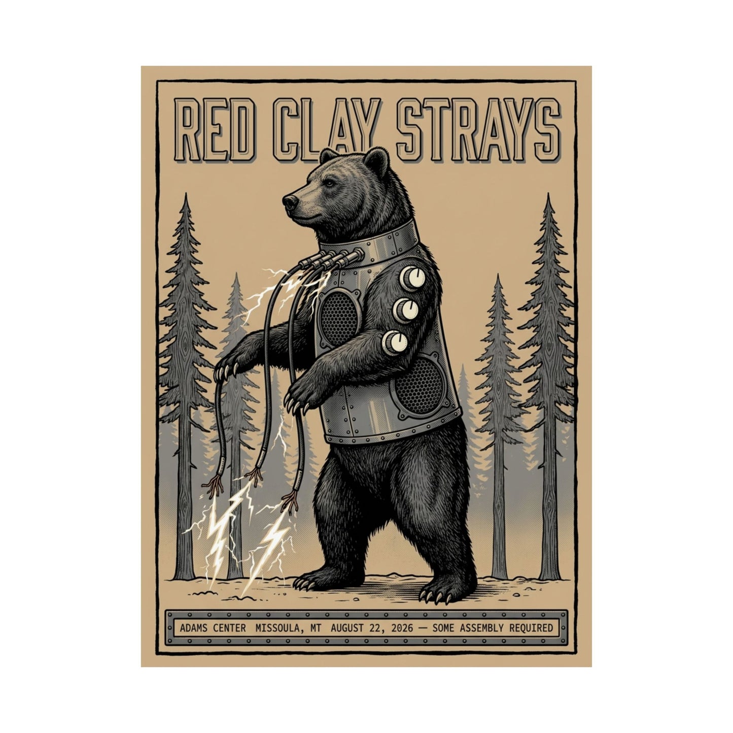 The Red Clay Strays | August 22, 2026 | Missoula, MT | Concert Poster