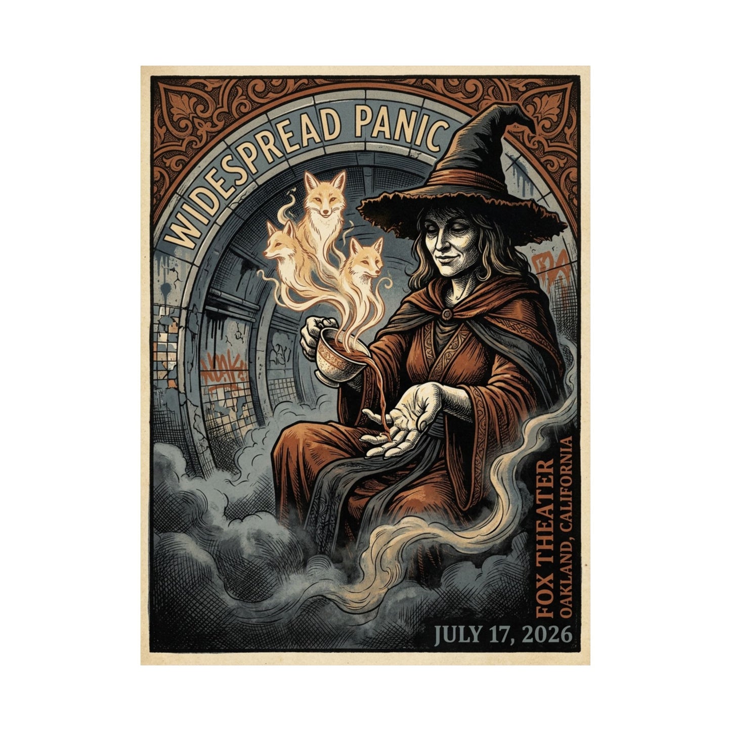 Widespread Panic | July 17, 2026 | Oakland, CA | Concert Poster