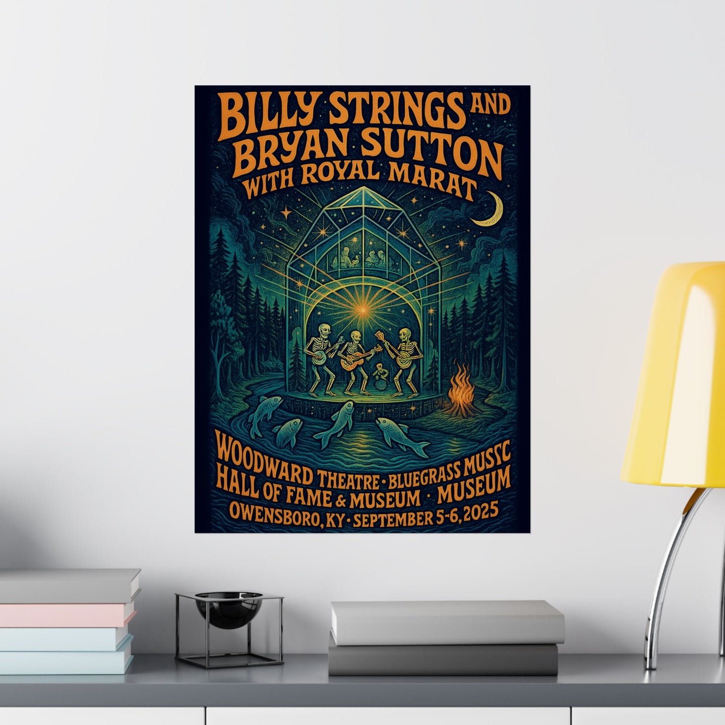 Billy Strings & Bryan Sutton Owensboro KY Concert Print | September 5 and 6, 2025 | Woodward Theatre