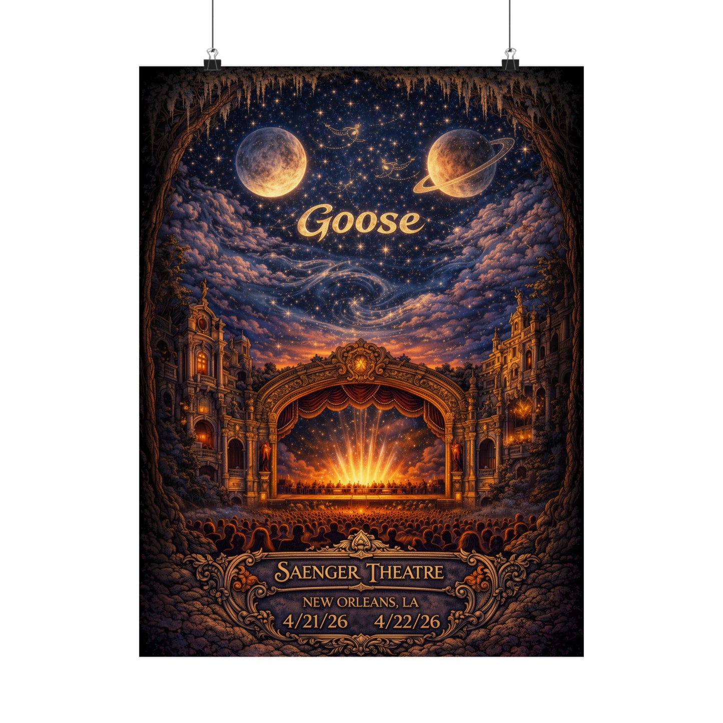 Goose  | 4/21/26 - 4/22/26 | New Orleans, LA | Concert Poster  | V1