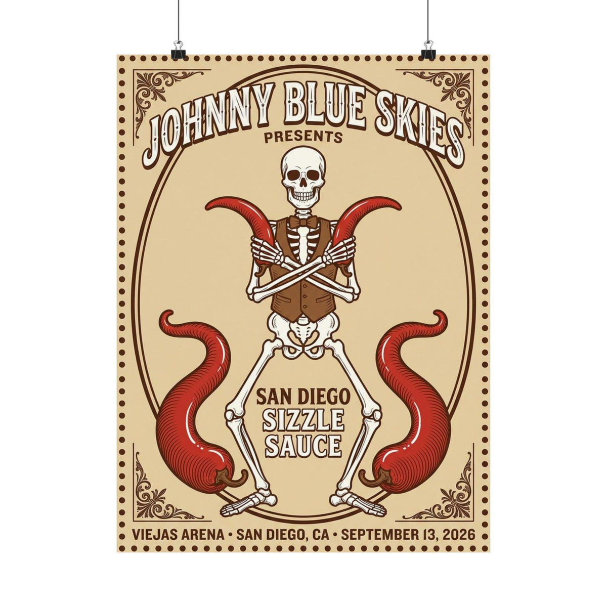 Johnny Blue Skies | September 13, 2026 | San Diego, CA | Concert Poster