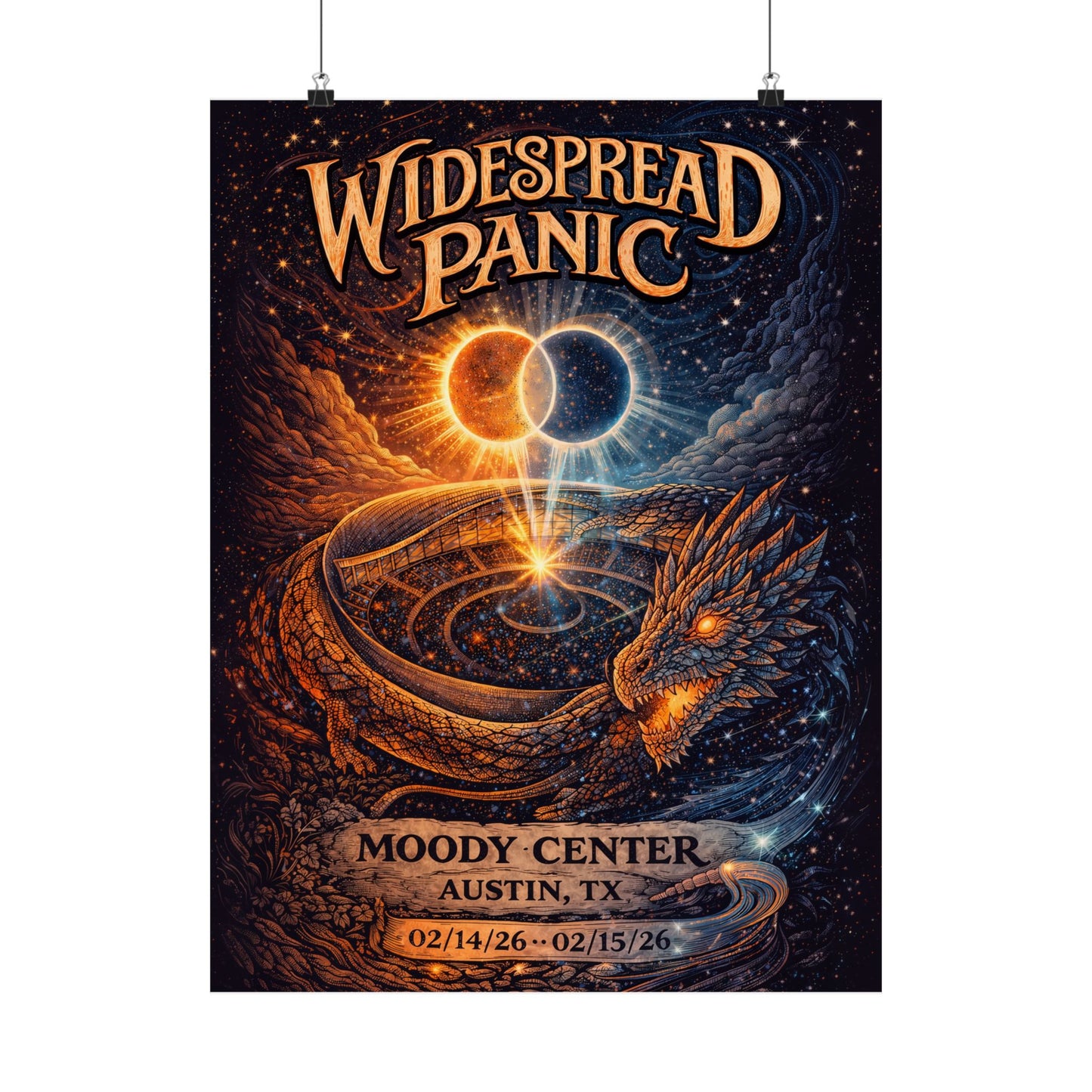 Widespread Panic | 02/14/26–02/15/26 | Austin, TX | Concert Poster  | V2
