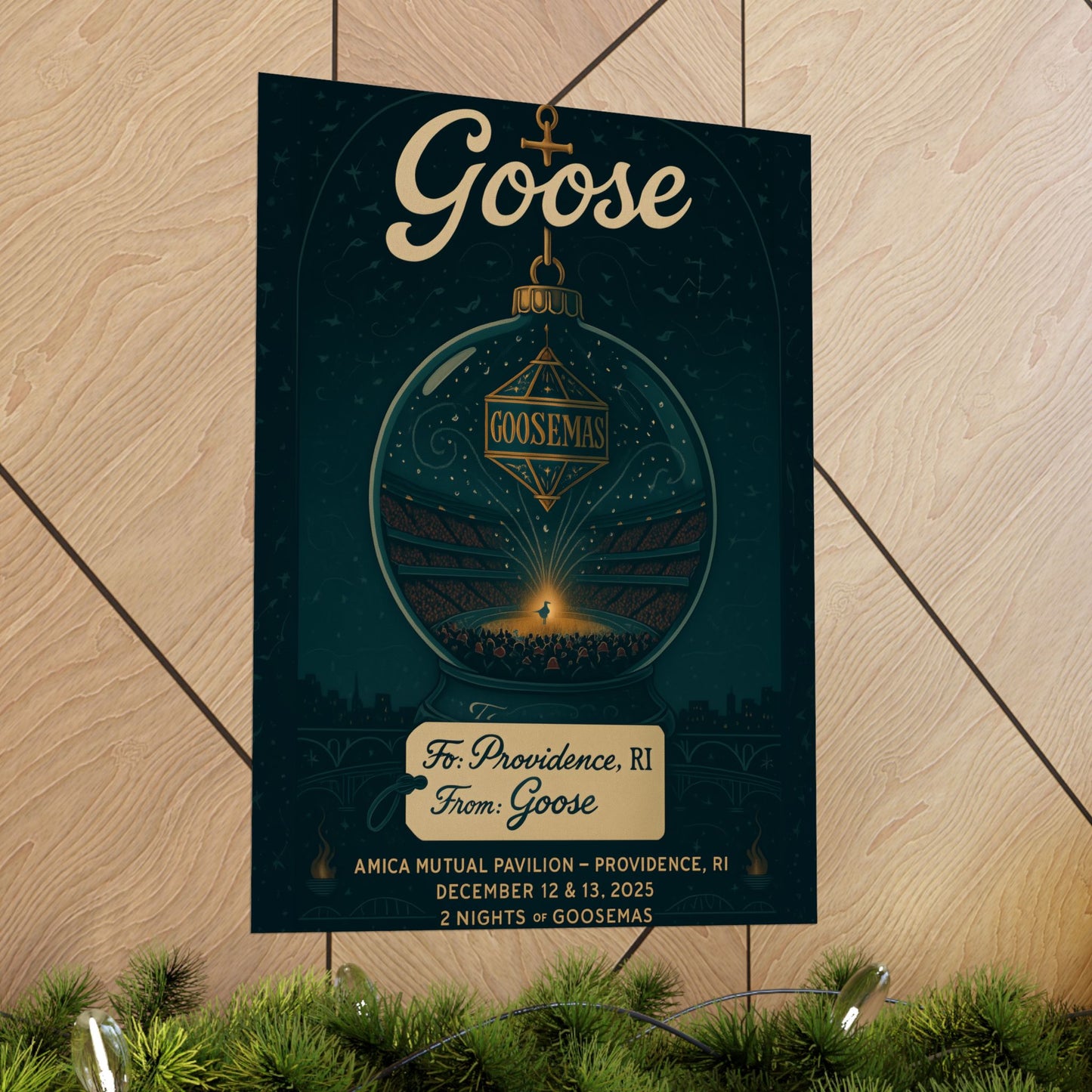 Goose Goosemas 2025 | Amica Mutual Pavilion | Providence, RI | December 12-13, 2025 | Concert Poster | Variant 2