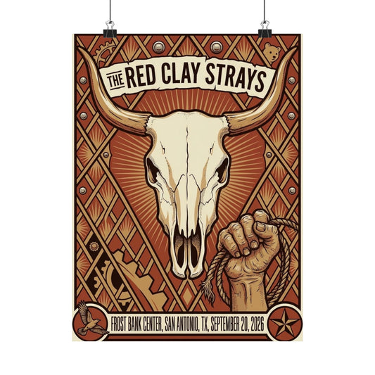 The Red Clay Strays | September 20, 2026 | San Antonio, TX | Concert Poster