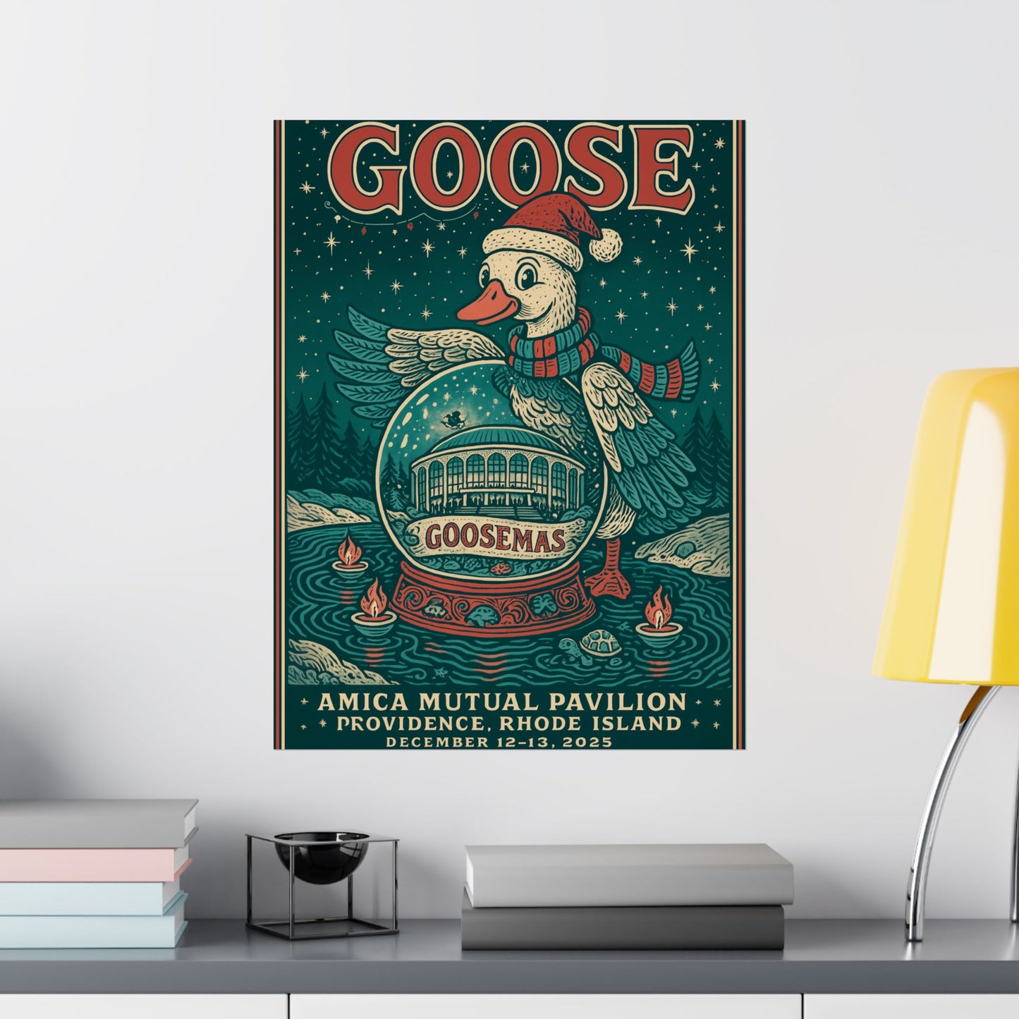 Goose Goosemas 2025 | Amica Mutual Pavilion | Providence, RI | December 12-13, 2025 | Concert Poster | Variant 3