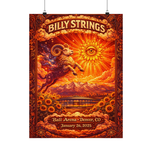 Billy Strings | 1/26/25 | Denver, CO | Concert Poster  | N3