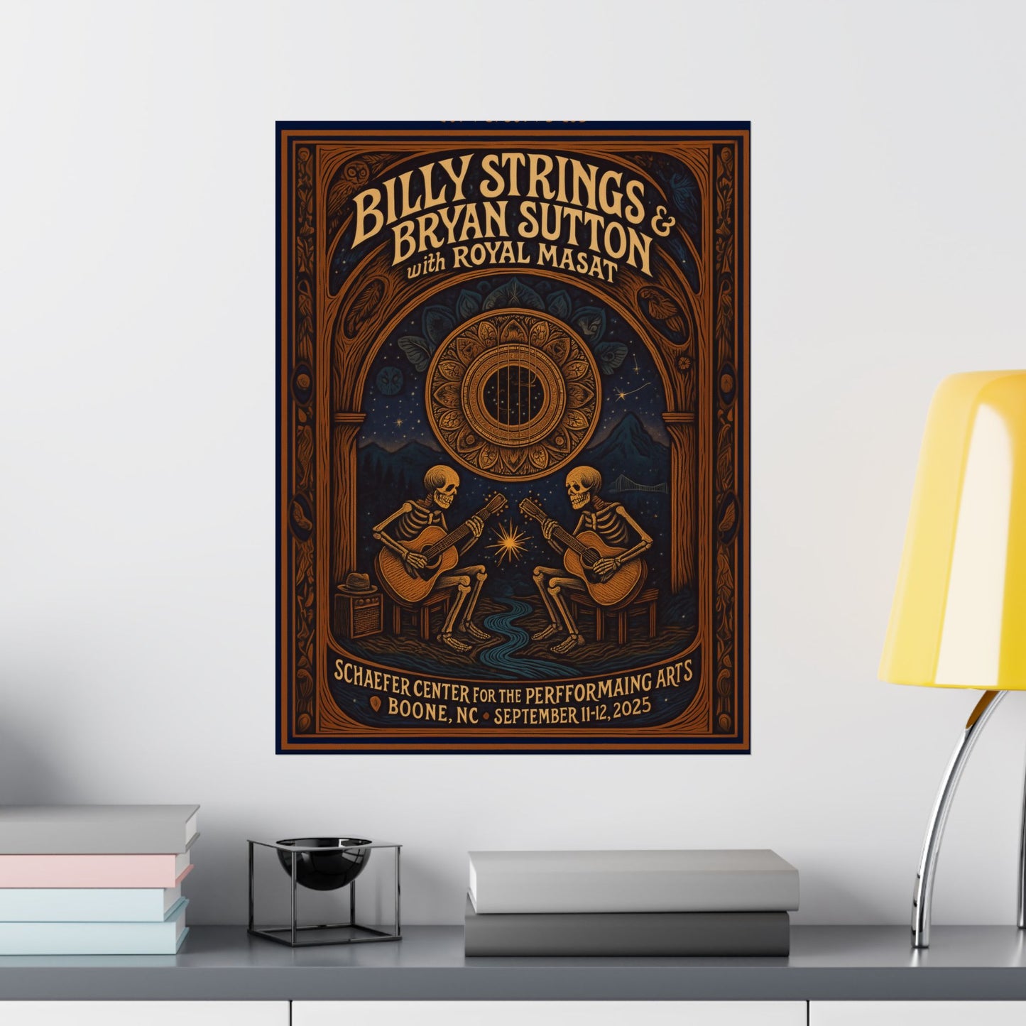 Billy Strings & Bryan Sutton Boone NC Concert Print | September 11 + 12, 2025 | Schaefer Center