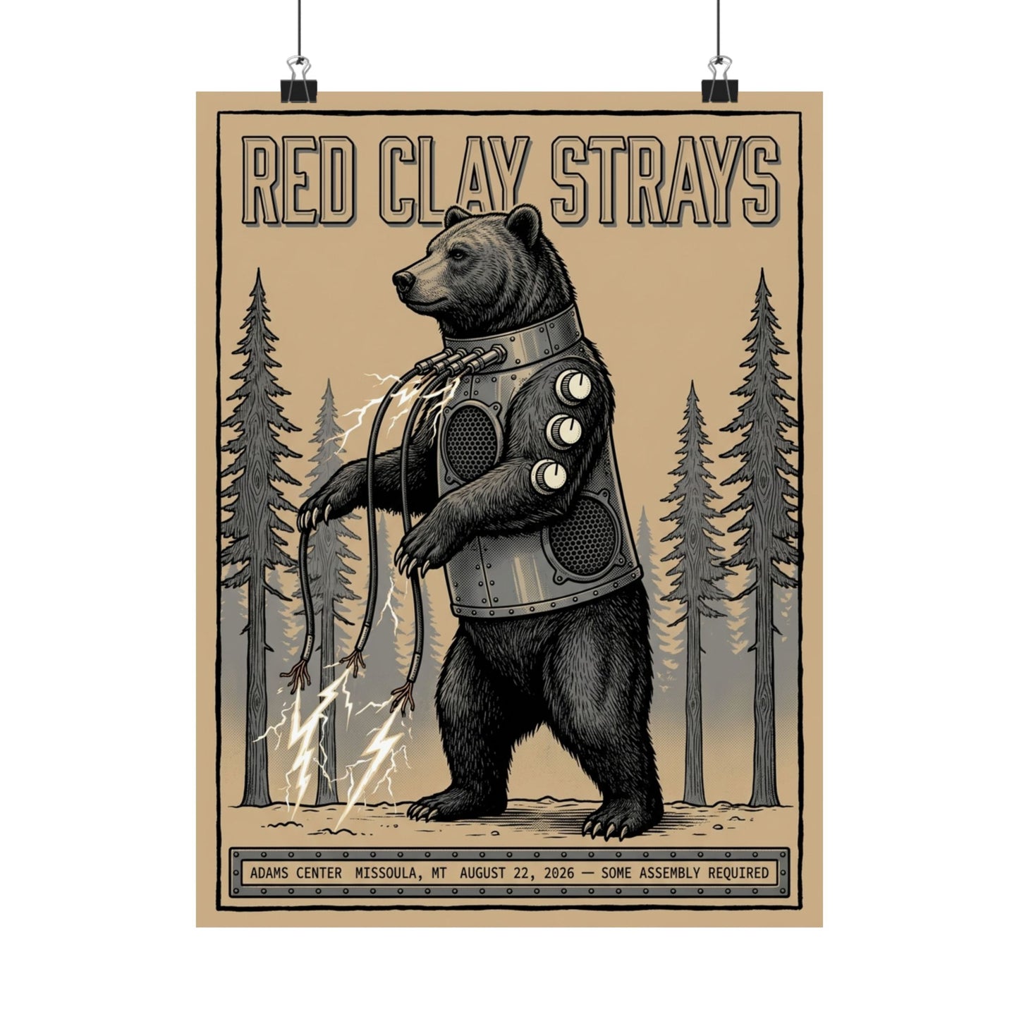 The Red Clay Strays | August 22, 2026 | Missoula, MT | Concert Poster