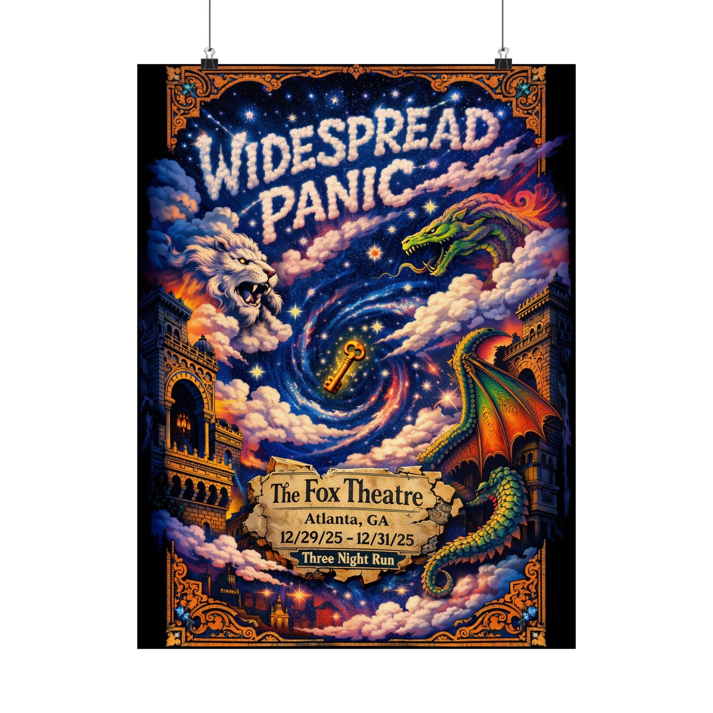 Widespread Panic | 12/29/25-12/31/25 | Atlanta, GA | Concert Poster  | V2