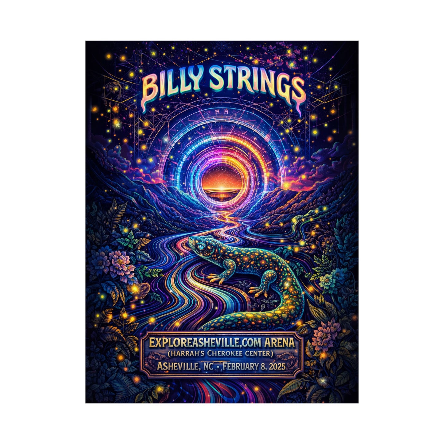 Billy Strings | 2/8/25 | Asheville, NC | Concert Poster  | N2