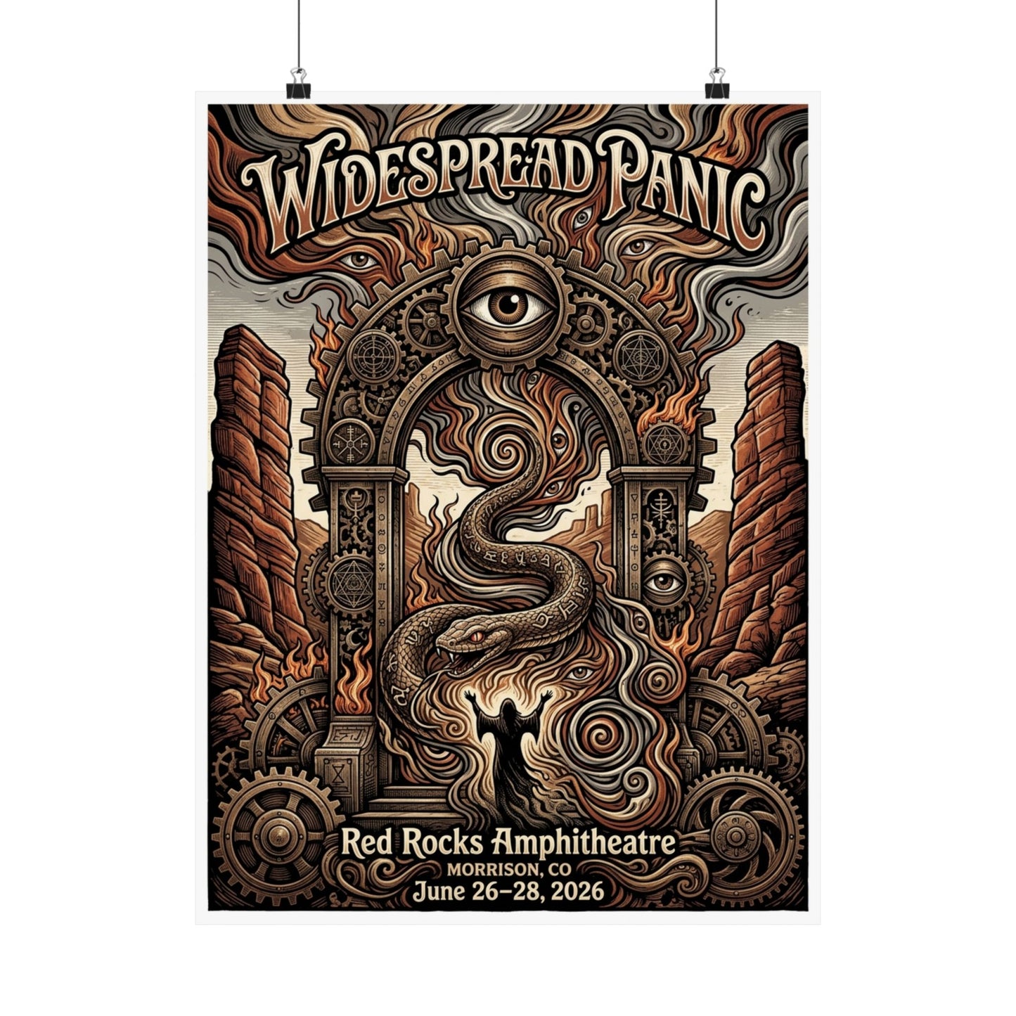 Widespread Panic | 06/26/26–06/28/26 | Morrison, CO | Concert Poster