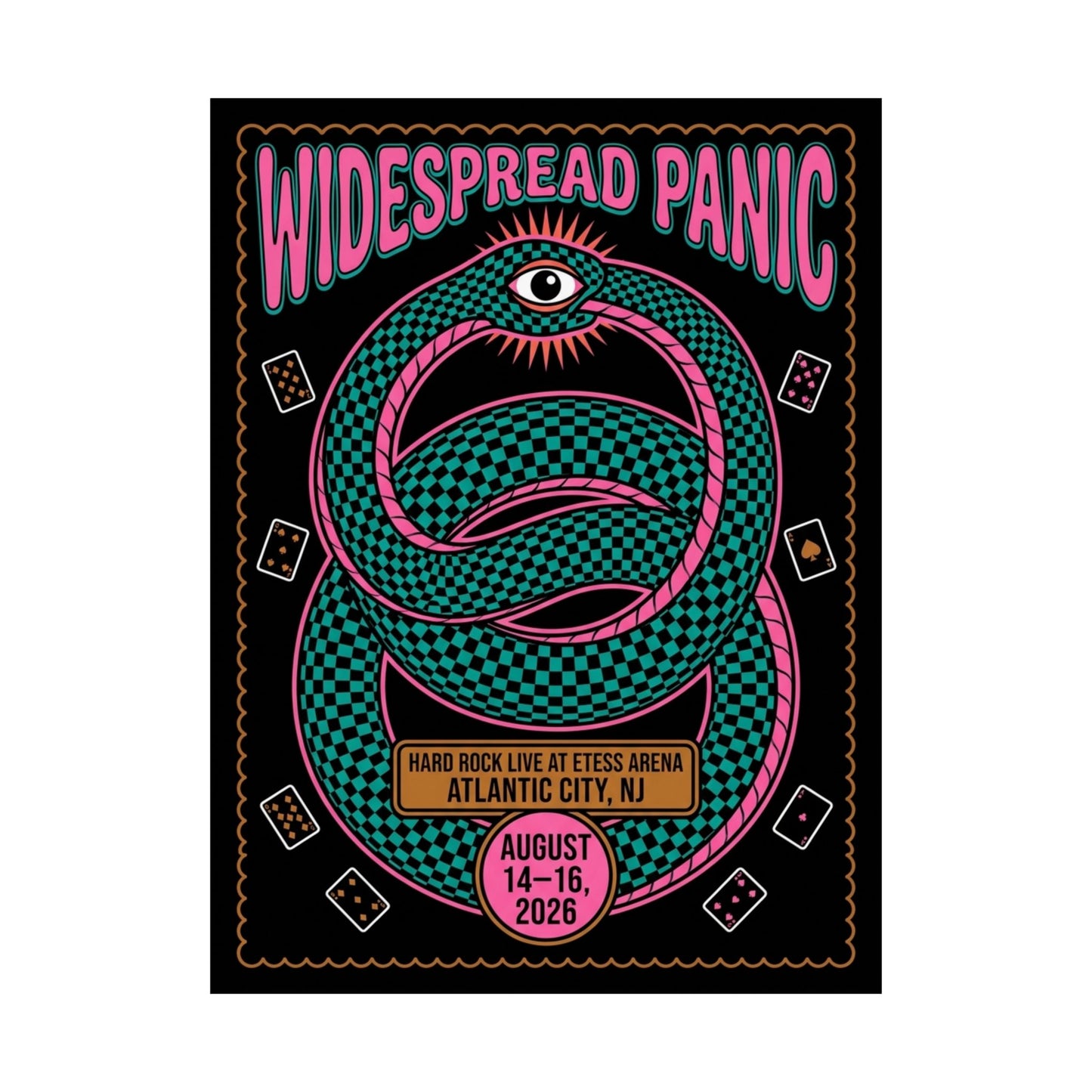 Widespread Panic | August 14–16, 2026 | Atlantic City, NJ | Concert Poster V3