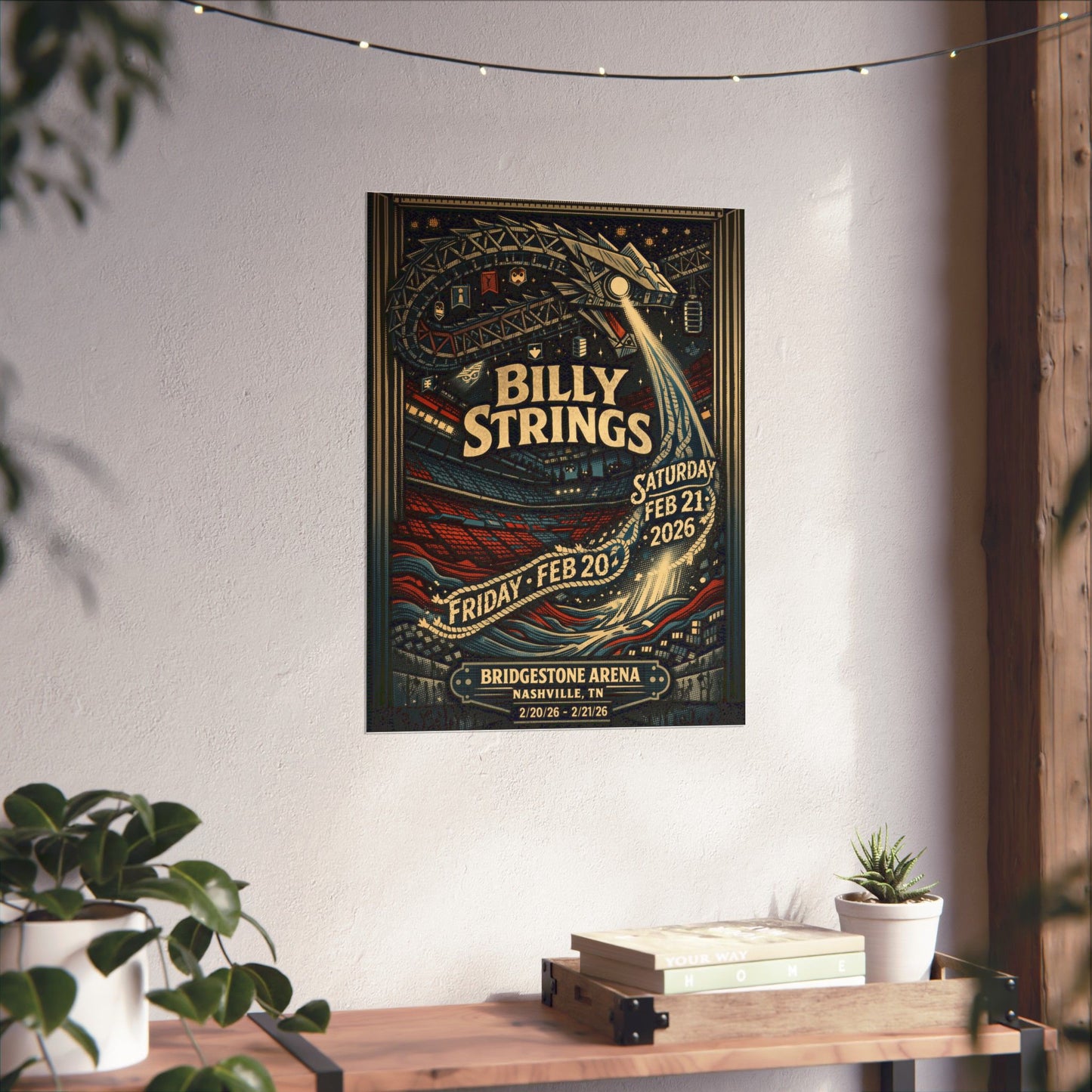 Billy Strings | 2/20/26 - 2/21/26 | Nashville, TN | Concert Poster  | V2