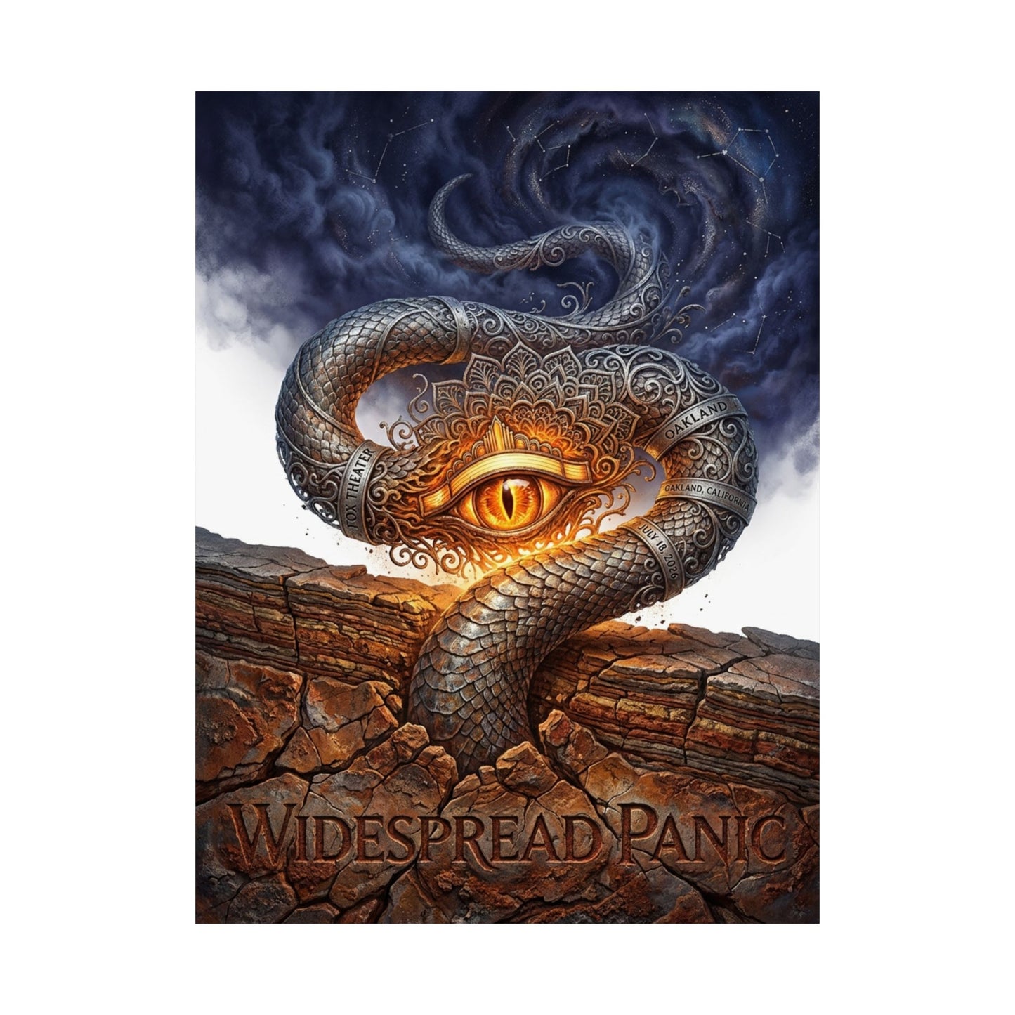 Widespread Panic | July 18, 2026 | Oakland, CA | Concert Poster