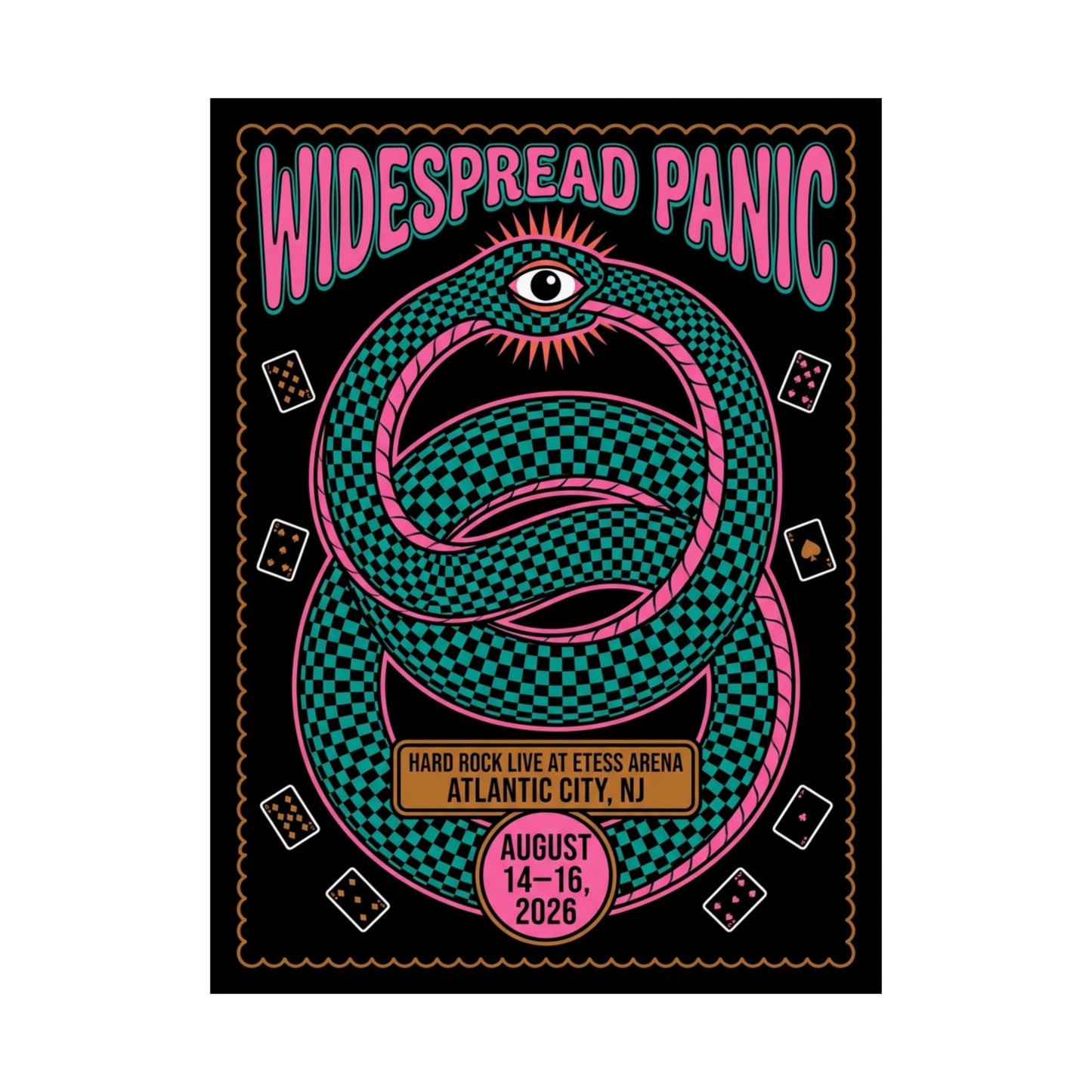 Widespread Panic | August 14–16, 2026 | Atlantic City, NJ | Concert Poster V3
