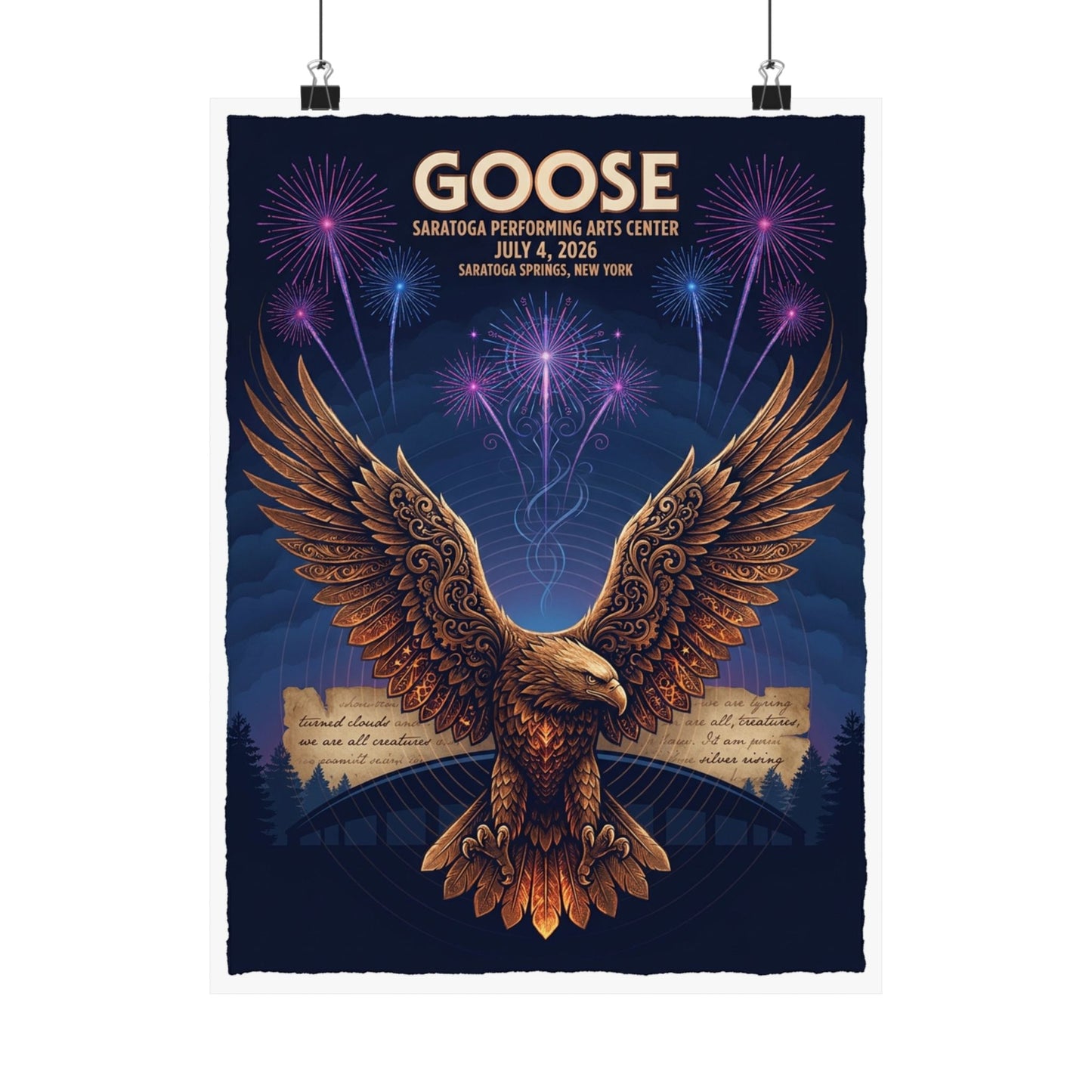 Goose  | 07/04/26 | Saratoga Springs, NY | Concert Poster  | N2