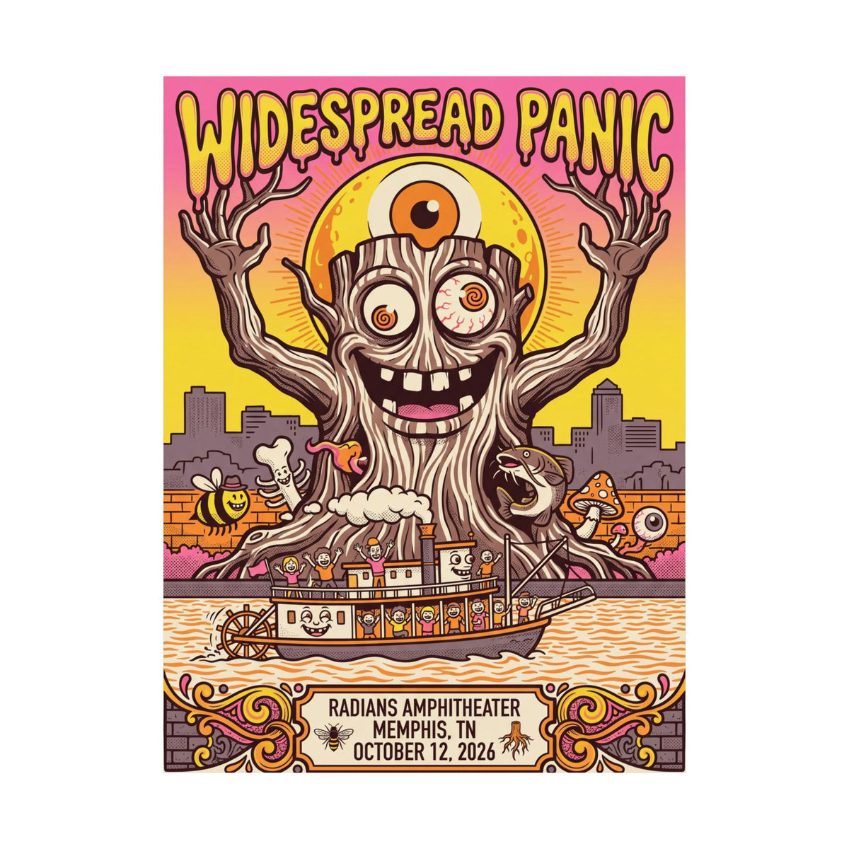 Widespread Panic | October 12, 2026 | Memphis, TN | Concert Poster