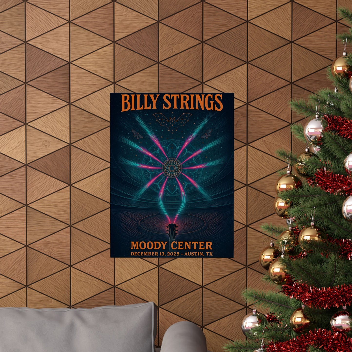 Billy Strings  Austin, TX | December 13, 2025| Moody Center | Concert Poster | Variant 3