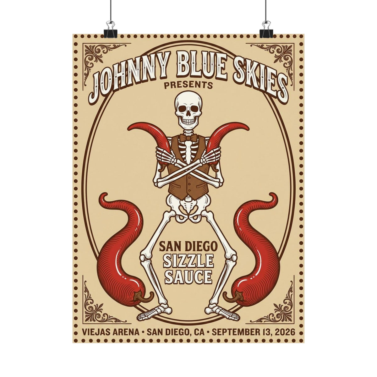 Johnny Blue Skies | September 13, 2026 | San Diego, CA | Concert Poster