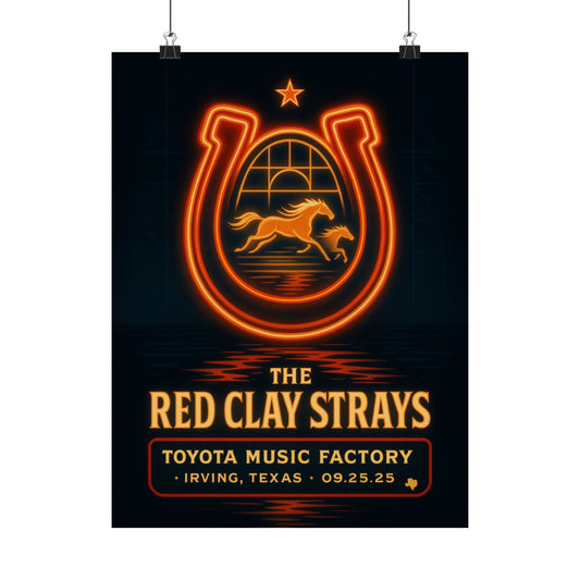 The Red Clay Strays Irving TX Concert Print | September 25, 2025 | Toyota Music Factory | Variant 2