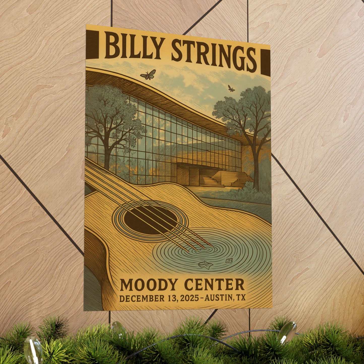 Billy Strings  Austin, TX | December 13, 2025| Moody Center | Concert Poster | Variant 1