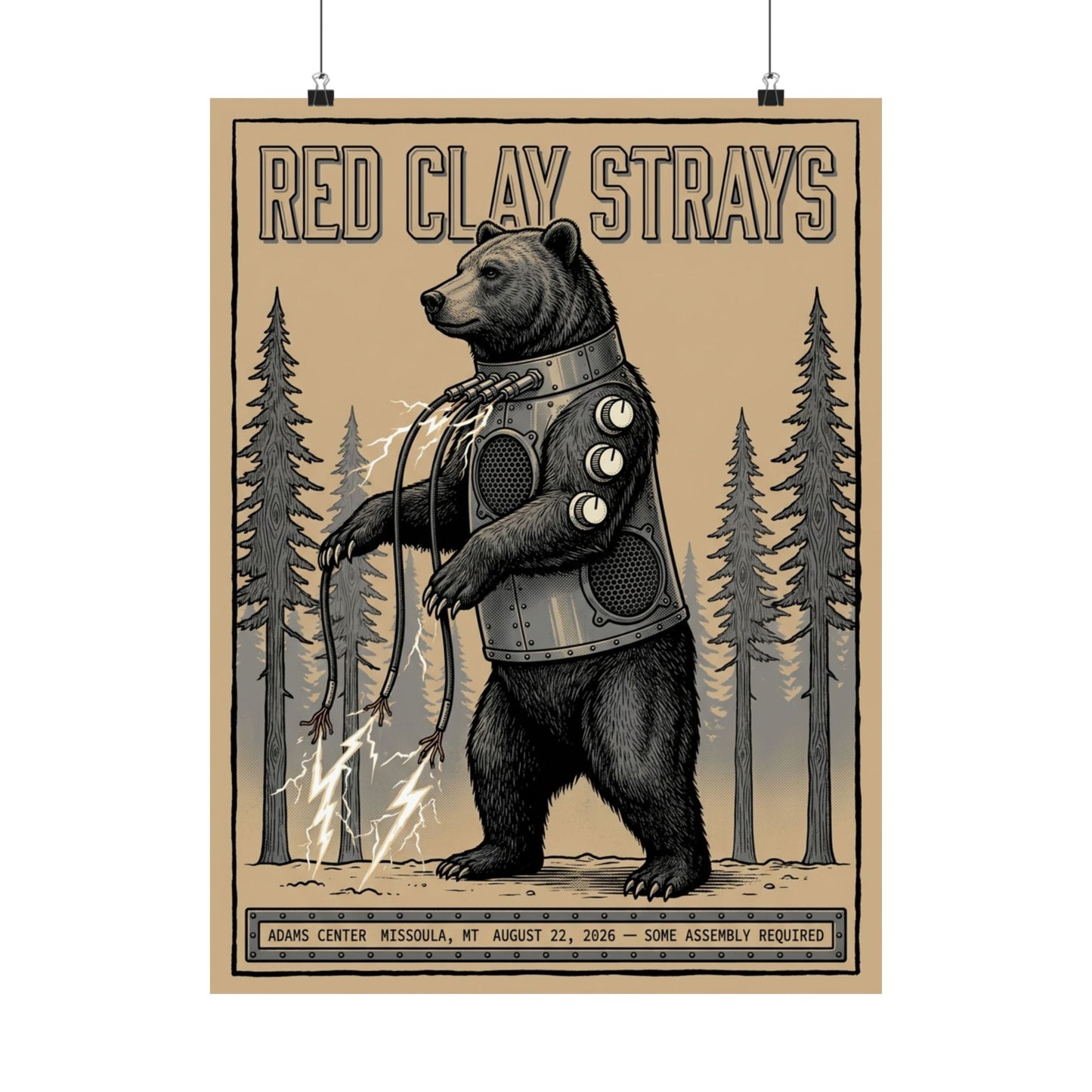 The Red Clay Strays | August 22, 2026 | Missoula, MT | Concert Poster