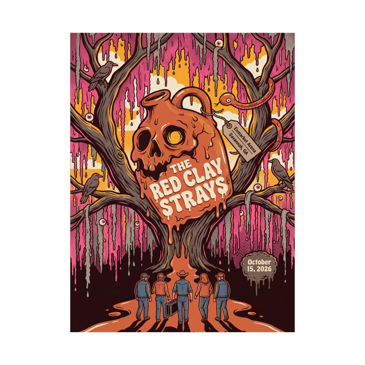The Red Clay Strays | October 15, 2026 | Savannah, GA | Concert Poster