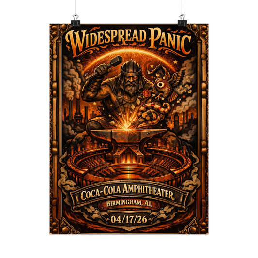 Widespread Panic | 04/17/26 | Birmingham, AL | Concert Poster  | N1