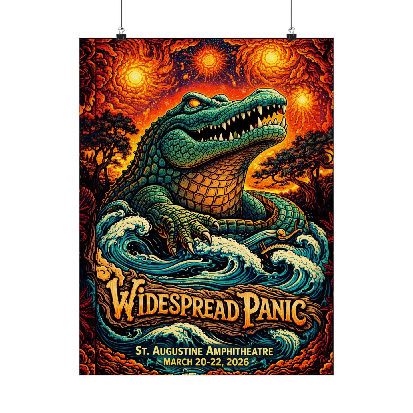 Widespread Panic | 03/20/26–03/22/26 | St. Augustine, FL | Concert Poster  | V1