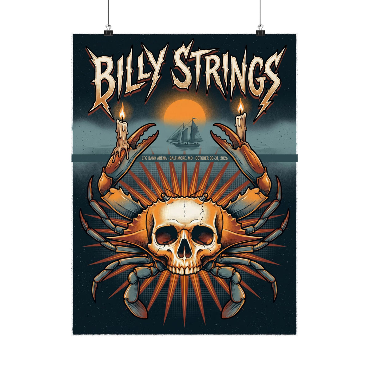 Billy Strings | October 30–31, 2026 | Baltimore, MD | Concert Poster