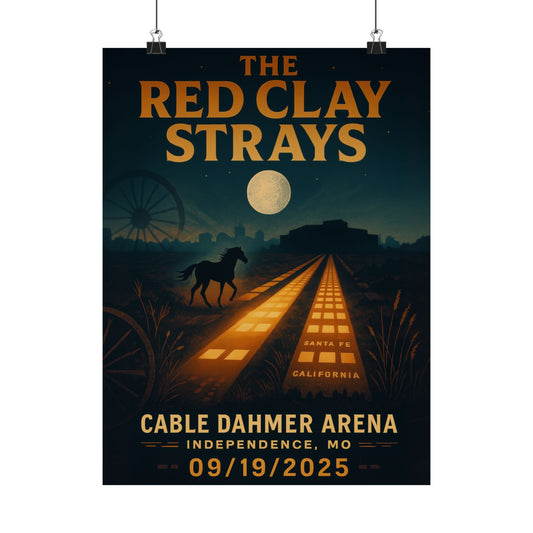 The Red Clay Strays Independence MO Concert Print | September 19, 2025 | Cable Dahmer Arena | Variant 3