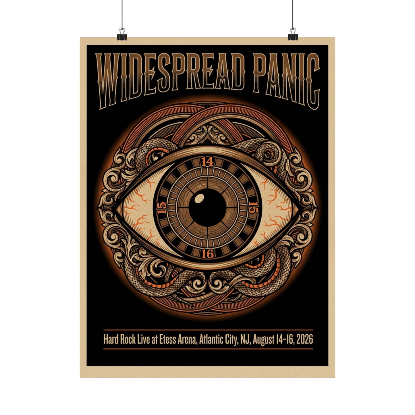 Widespread Panic | August 14–16, 2026 | Atlantic City, NJ | Concert Poster V2