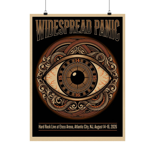 Widespread Panic | August 14–16, 2026 | Atlantic City, NJ | Concert Poster V2
