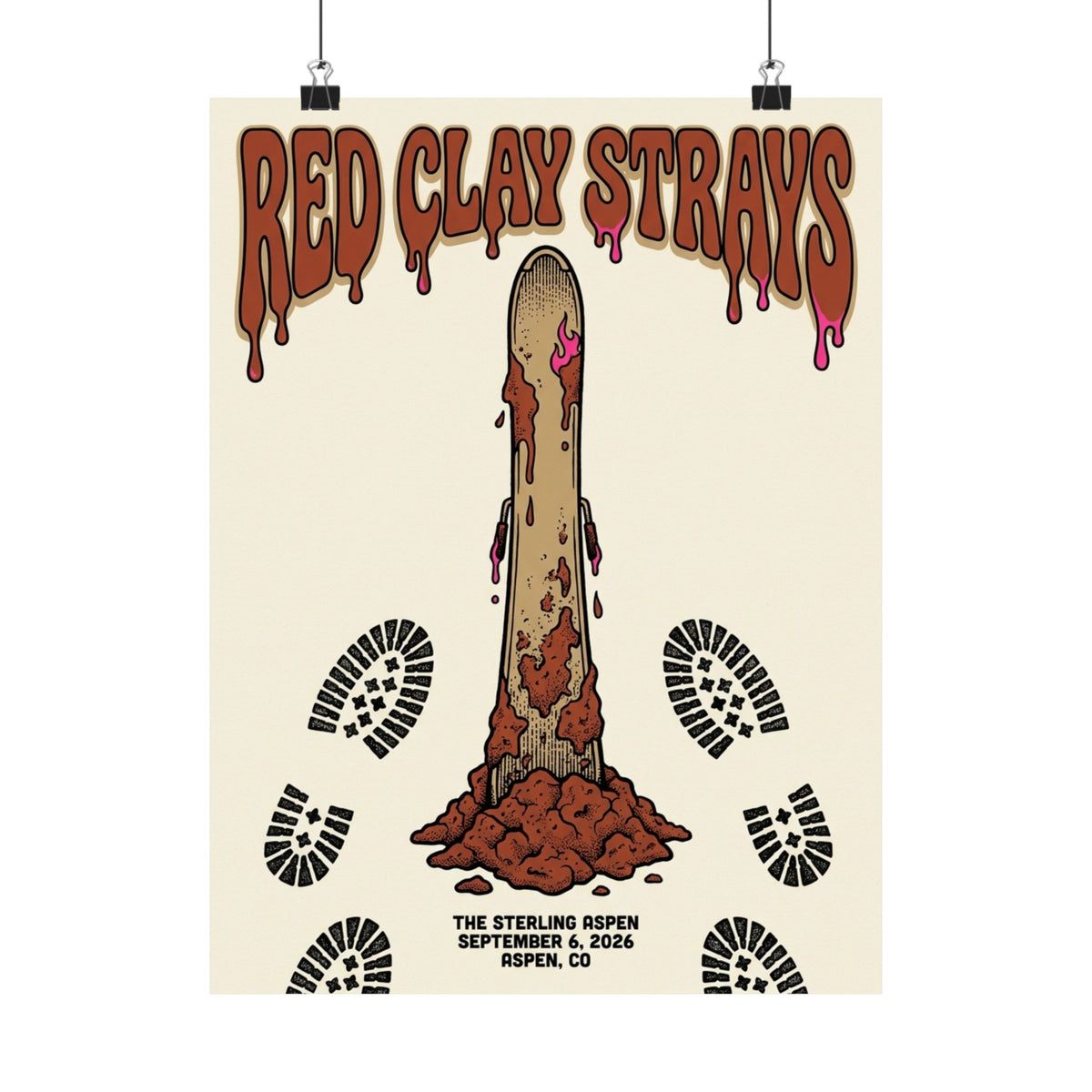 The Red Clay Strays | September 6, 2026 | Aspen, CO | Concert Poster