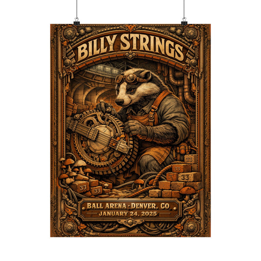 Billy Strings | 1.24.25 | Denver, CO | Concert Poster  | N1