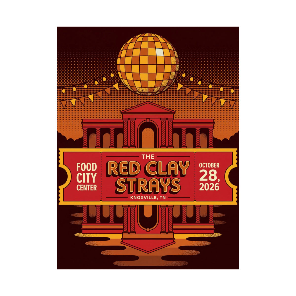 The Red Clay Strays | October 28, 2026 | Knoxville, TN | Concert Poster