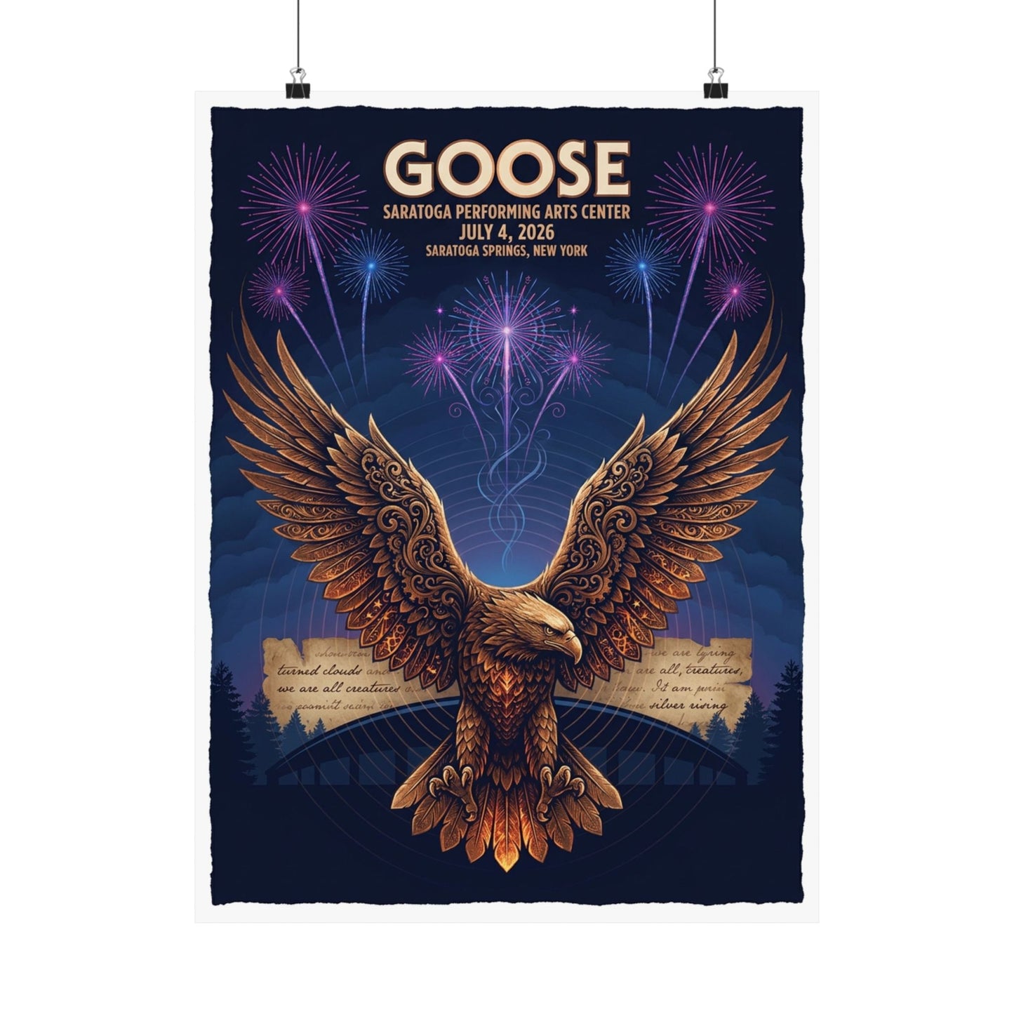 Goose  | 07/04/26 | Saratoga Springs, NY | Concert Poster  | N2