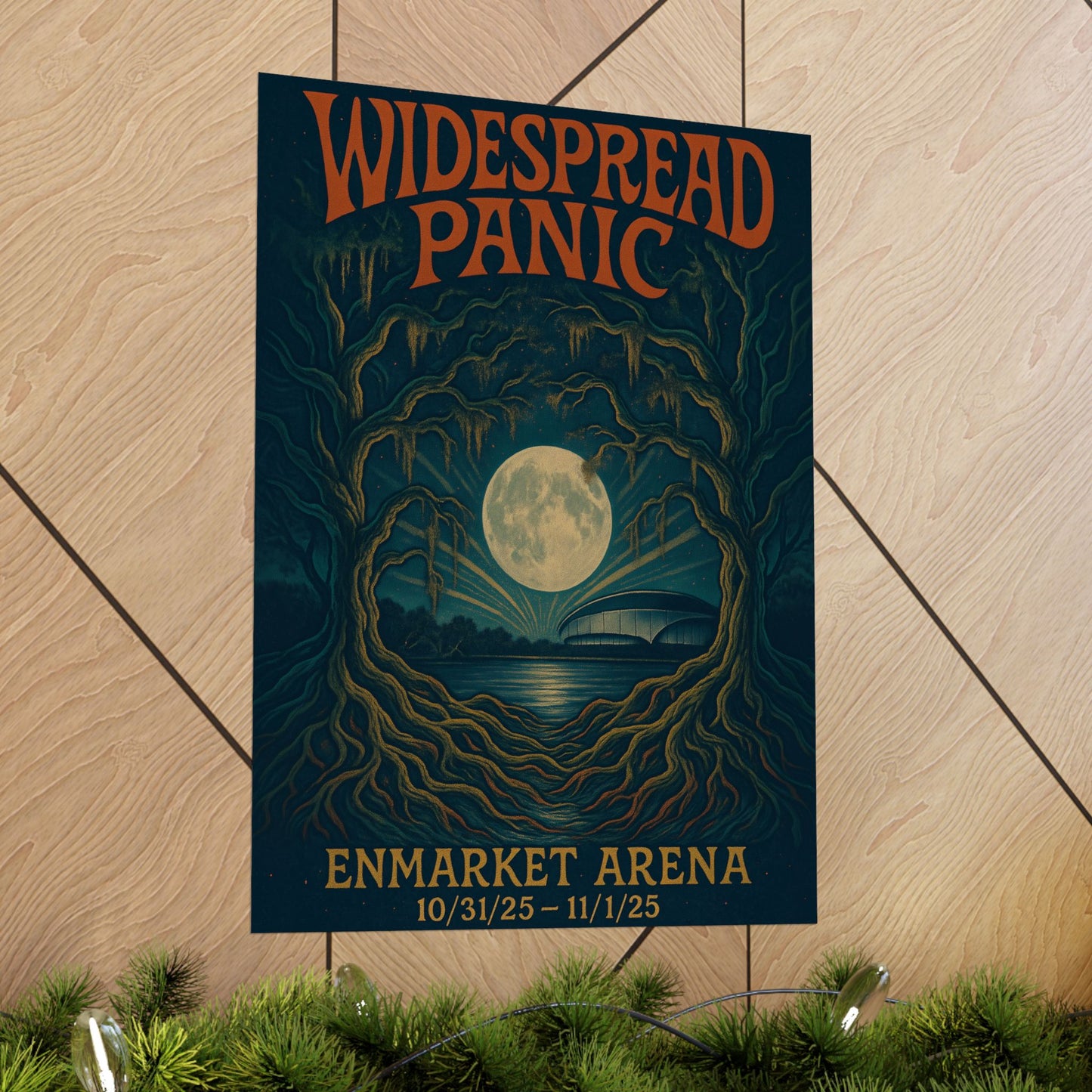 Widespread Panic Enmarket Arena Savannah Halloween 2025 Concert Poster Art Print | Variant 1