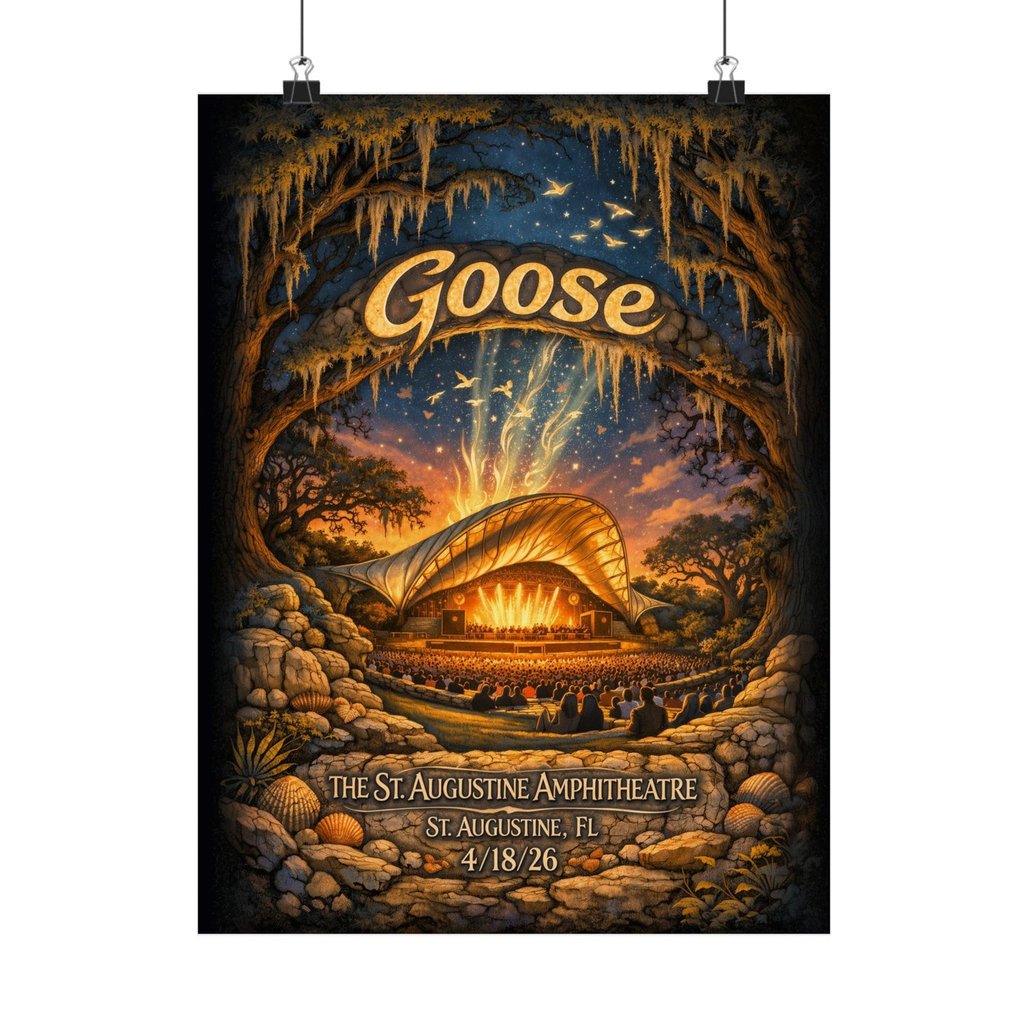 Goose  | 4/18/26 | St. Augustine, FL | Concert Poster  | N1