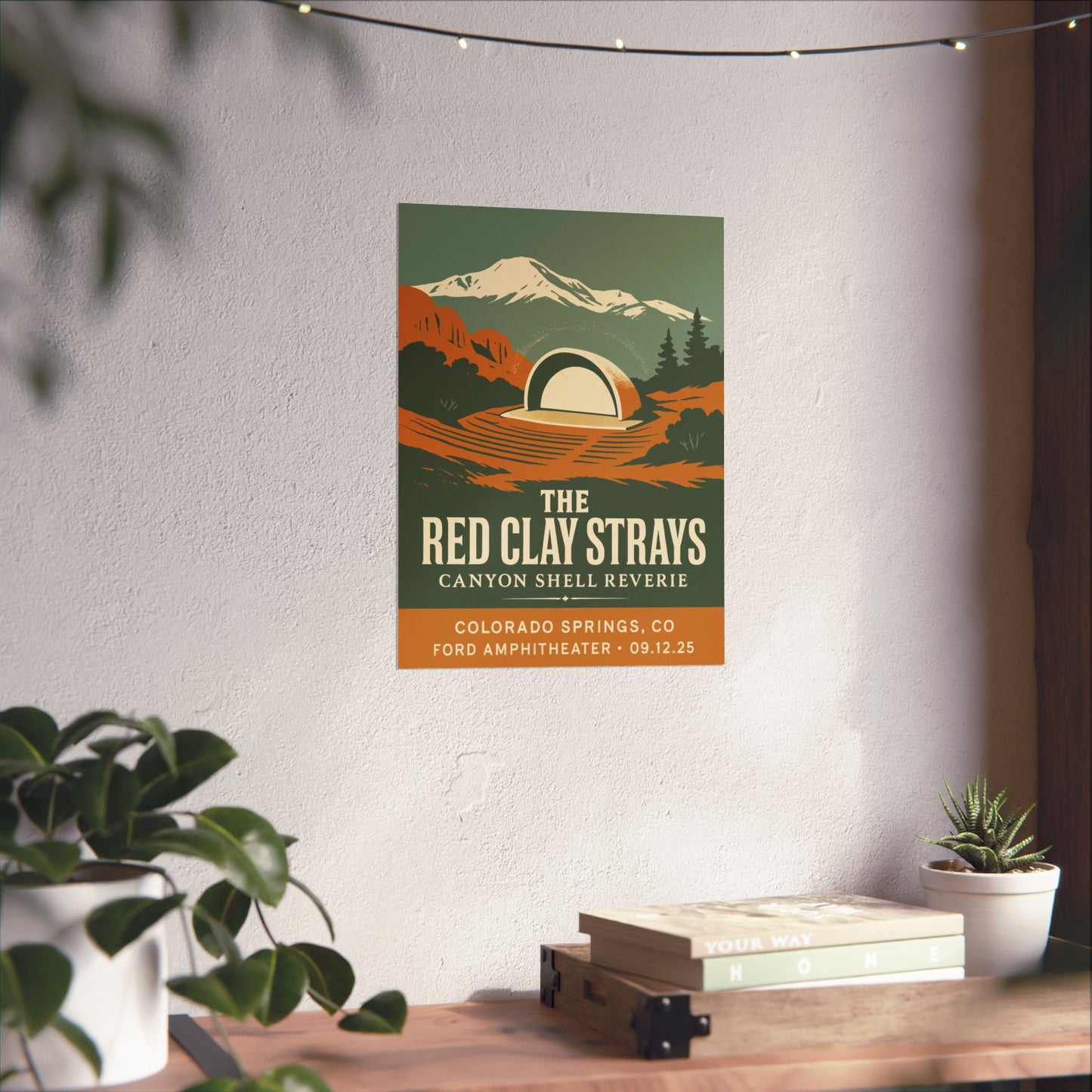 The Red Clay Strays Colorado Springs Concert Poster | September 12, 2025| Ford Amphitheater | Variant 1