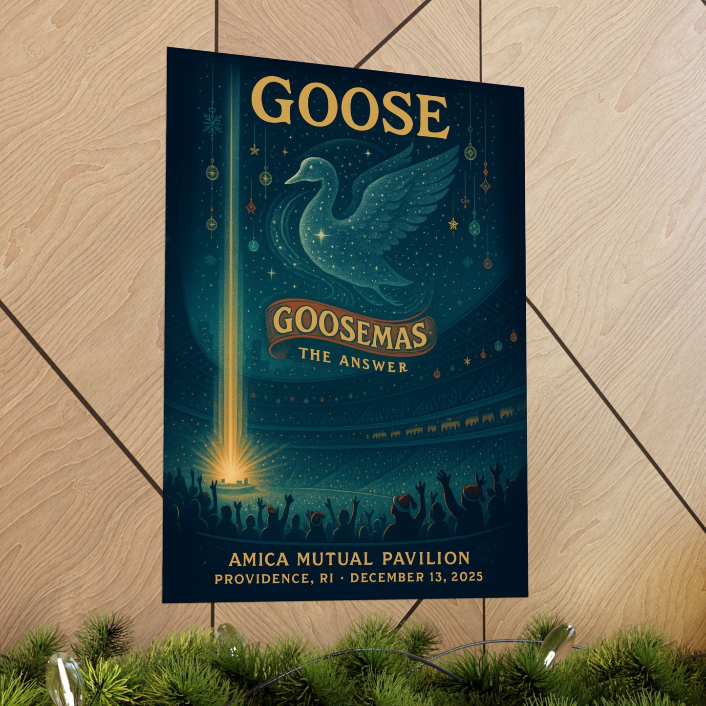 Goose Providence, RI | Amica Mutual Pavilion 12.13.25 | Concert Poster | Goosemas Night 2