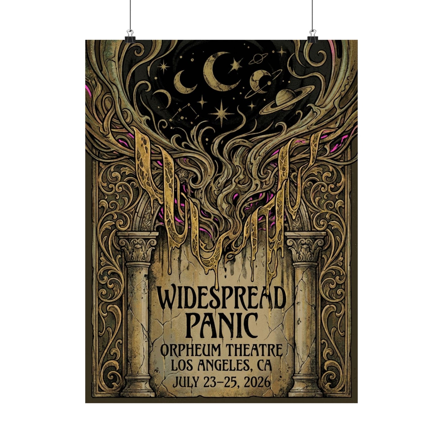 Widespread Panic | July 23–25, 2026 | Boston, MA | Concert Poster